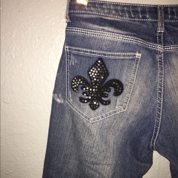 Red Rivet Ripped Jeans - Picture 7 of 7